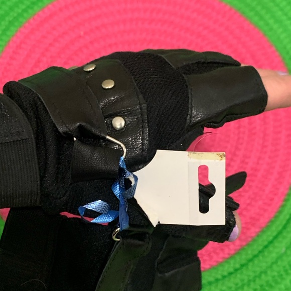 Fingerless leather gloves - New unisex ✅ - Picture 3 of 8